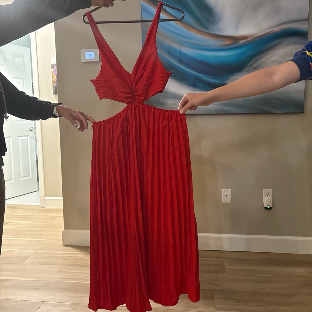 Chic Backless Red Dress for Women